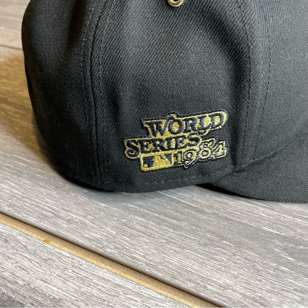 New Era Detroit Tigers Black & Gold 59FIFTY Hat 1984 World Series 7 3/4 HTF Rare - Picture 6 of 9